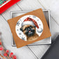 Christmas Dog - Brussels Griffon - Leather Wallet