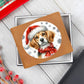 Christmas Dog - Harrier - Leather Wallet
