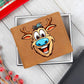 Funny Reindeer Face 14 - Leather Wallet