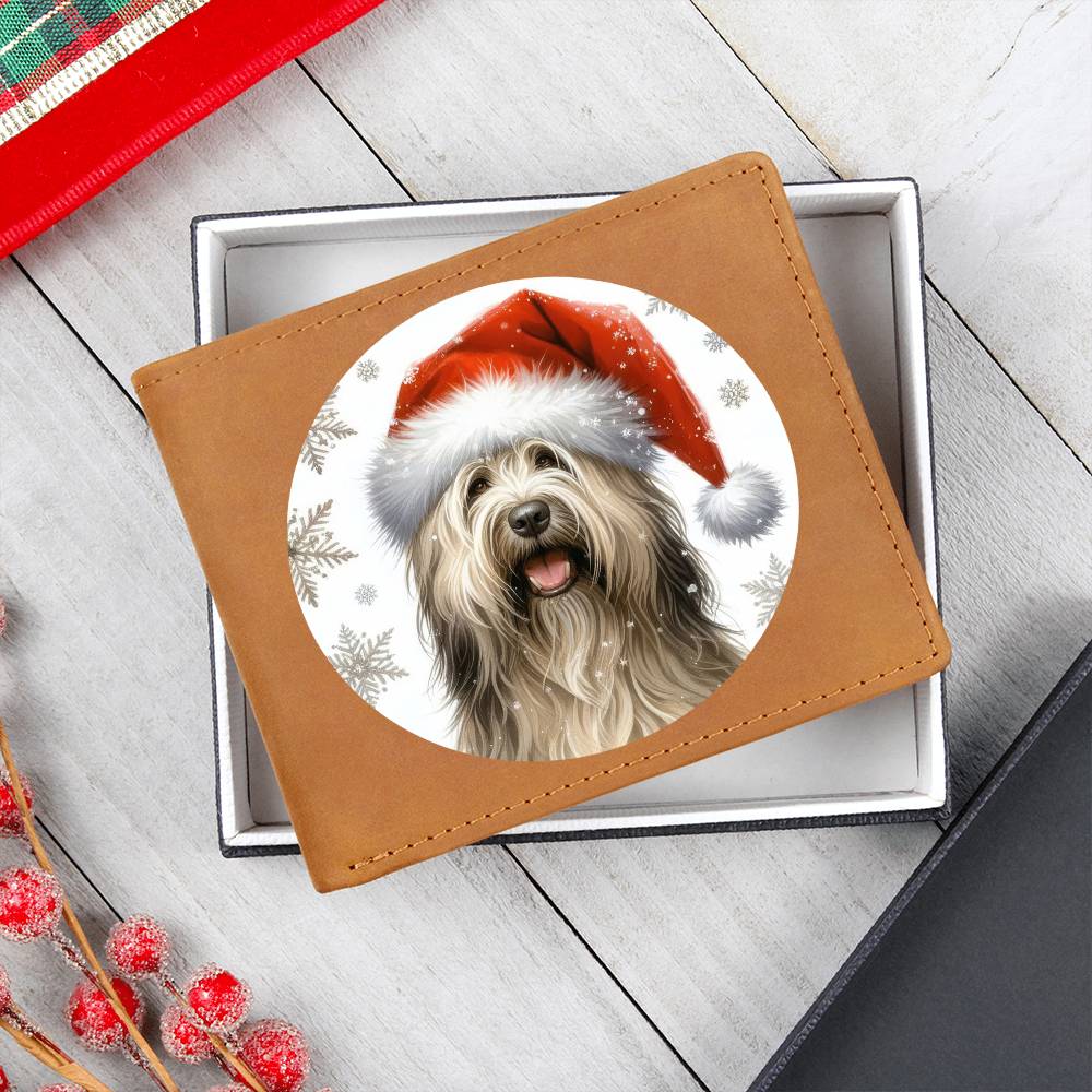 Christmas Dog - Bergamasco - Leather Wallet