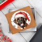 Christmas Dog - Mastiff - Leather Wallet