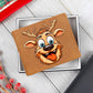 Funny Reindeer Face 07 - Leather Wallet