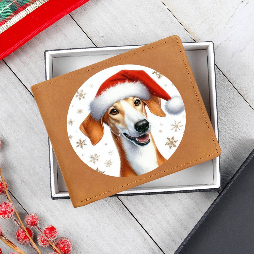 Christmas Dog - Ibizan Hound - Leather Wallet