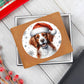 Christmas Dog - Brittany - Leather Wallet