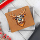 Funny Reindeer Face 16 - Leather Wallet