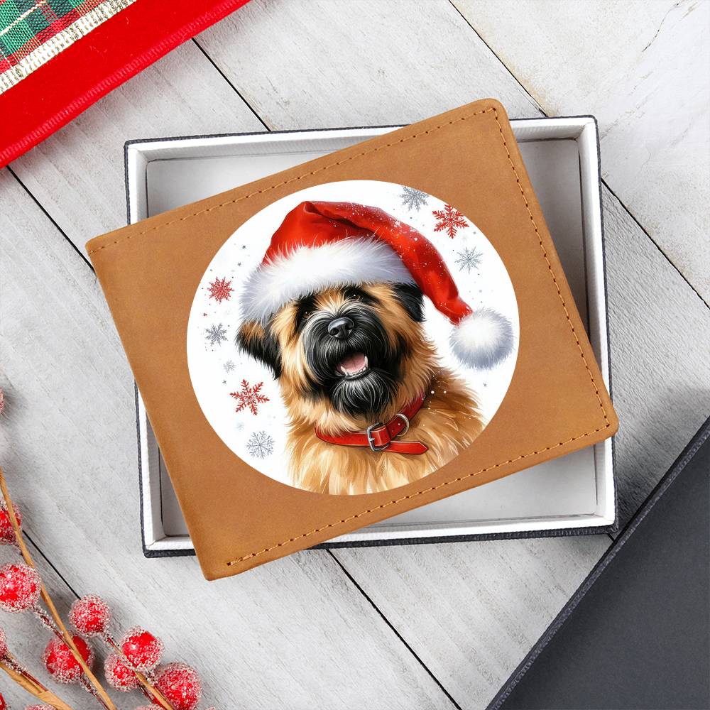 Christmas Dog - Bouvier des Flandres - Leather Wallet