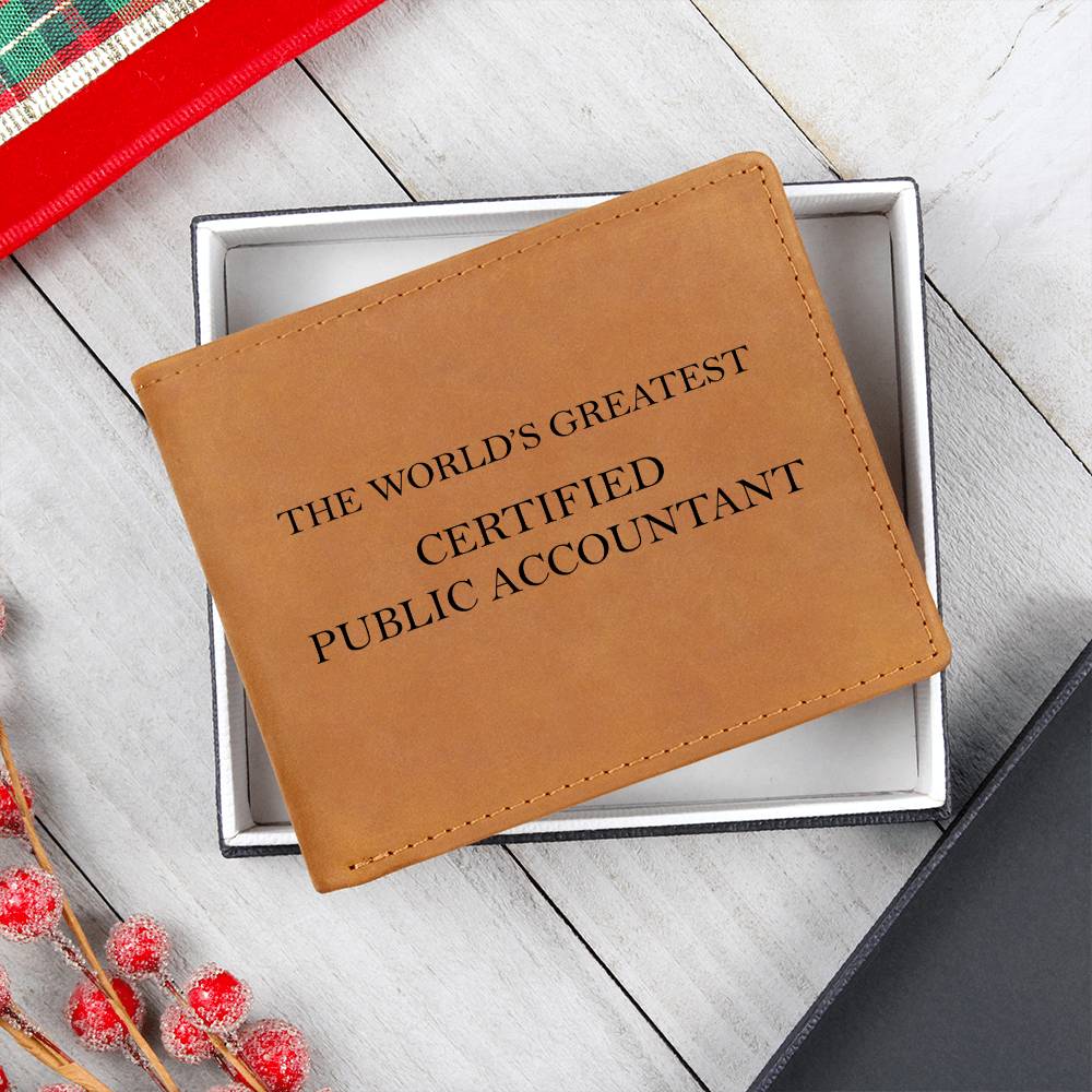 World's Greatest Certified Public Accountant - Leather Wallet