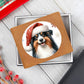 Christmas Dog - Miniature American Shepherd - Leather Wallet