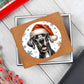 Christmas Dog - Great Dane - Leather Wallet