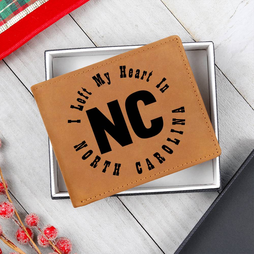 Heart In North Carolina v01 - Leather Wallet