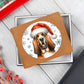 Christmas Dog - Bloodhound - Leather Wallet