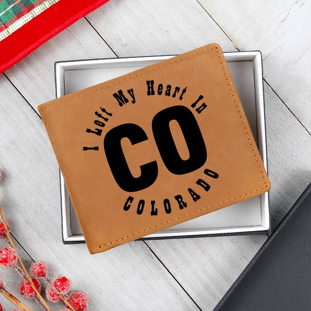 Heart In Colorado v01 - Leather Wallet