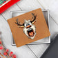 Funny Reindeer Face 17 - Leather Wallet
