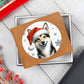 Christmas Dog - Swedish Vallhund - Leather Wallet