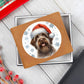 Christmas Dog - Wirehaired Pointing Griffon - Leather Wallet