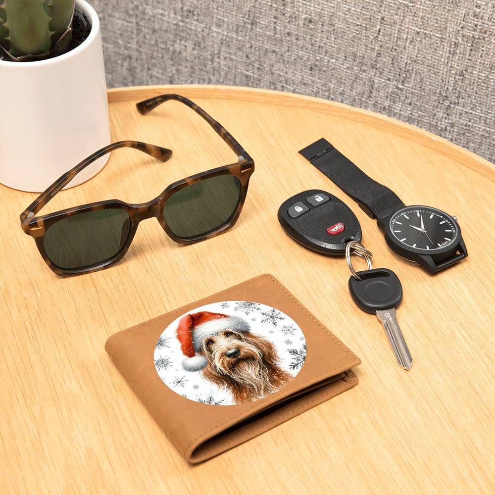 Christmas Dog - Spinone Italiano - Leather Wallet