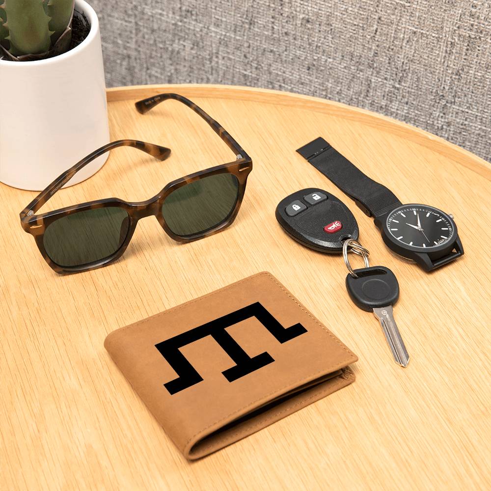 Tamga of Crimean Tatar Giray Dynasty (Black) - Leather Wallet