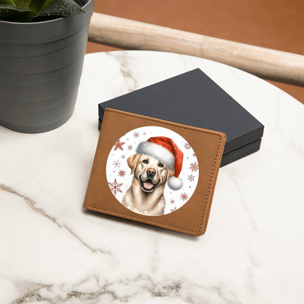 Christmas Dog - Labrador Retriever - Leather Wallet