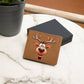 Funny Reindeer Face 03 - Leather Wallet