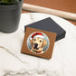 Dog Stained Glass Christmas Design 016 - Leather Wallet