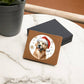 Christmas Dog - Golden Retriever - Leather Wallet