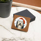 Christmas Dog - Polish Lowland Sheepdog - Leather Wallet