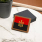 Stylized Tryzub And Red-Black Flag - Leather Wallet