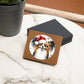 Christmas Dog - Papillon - Leather Wallet