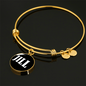 Jill v01w - 18k Gold Finished Bangle Bracelet