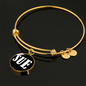 Sue v01w - 18k Gold Finished Bangle Bracelet