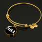 Paula v01w - 18k Gold Finished Bangle Bracelet