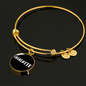 Charlotte v01w - 18k Gold Finished Bangle Bracelet