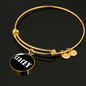 Stacey v01w - 18k Gold Finished Bangle Bracelet