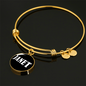 Janet v01w - 18k Gold Finished Bangle Bracelet