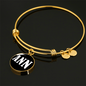 Ann v01w - 18k Gold Finished Bangle Bracelet