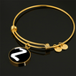 Initial Z v3b - 18k Gold Finished Bangle Bracelet