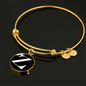 Initial Z v3a - 18k Gold Finished Bangle Bracelet