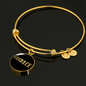 Candace v02 - 18k Gold Finished Bangle Bracelet