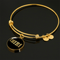 Cheri v02 - 18k Gold Finished Bangle Bracelet