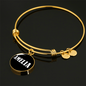 Amelia v03 - 18k Gold Finished Bangle Bracelet