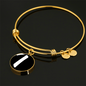 Initial I v3b - 18k Gold Finished Bangle Bracelet