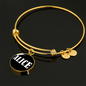 Alice v01w - 18k Gold Finished Bangle Bracelet