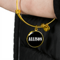 Allison v01w - 18k Gold Finished Bangle Bracelet