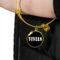 Vivian v01w - 18k Gold Finished Bangle Bracelet