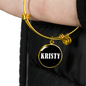 Kristy v03 - 18k Gold Finished Bangle Bracelet