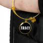 Tracy v01w - 18k Gold Finished Bangle Bracelet
