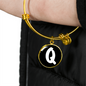Initial Q v3b - 18k Gold Finished Bangle Bracelet