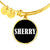 Sherry v01w - 18k Gold Finished Bangle Bracelet