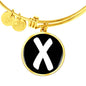 Initial X v3b - 18k Gold Finished Bangle Bracelet
