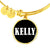 Kelly v01w - 18k Gold Finished Bangle Bracelet